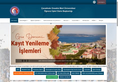 ÇOMÜ - Öğrenci İşleri Daire Başkanlığı