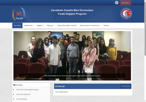 ÇOMÜ - Farabi Değişim Programı