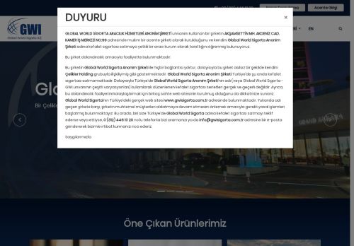 Ana Sayfa | Global World Sigorta A.ş.