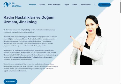 Jinekolog, Kadın Hastalıkları ve Doğum Uzmanı - Op. Dr. Gönül Çimen