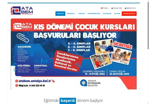 ATABEM  - Antalya Büyükşehir Belediyesi Atatürk Bilgi Eğitim Merkezi