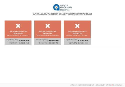 ANTALYA BÜYÜKŞEHİR BELEDİYESİ BAŞVURU PORTALI