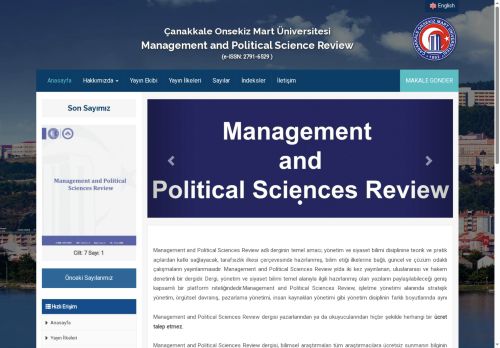 Management and Political Science Review|(e-ISSN: 2791-6529)
