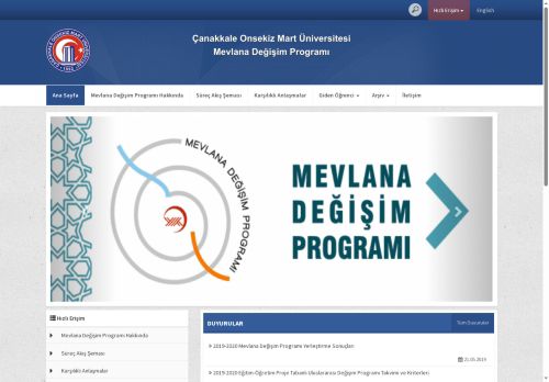 ÇOMÜ - Mevlana Değişim Programı