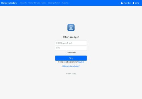 Randevu Sistemi - Reçete Teslim