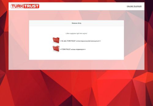 TÜRKTRUST [Online İşlemler Merkezi]