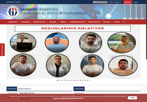 FİZİK MÜHENDİSLİĞİ - OPTİK VE AKUSTİK MÜHENDİSLİĞİ