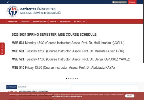 Malzeme Bilimi ve Mühendisliği