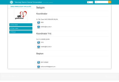 GENÇ GÖNÜLLÜLER TOPLULUĞU