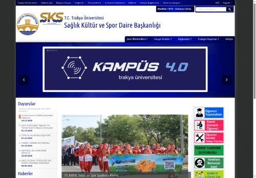 MERİÇ  KENARI ÖĞRENCİ SOSYAL TESİSLERİ  HAKKINDA  DUYURU      | Sağlık Kültür ve Spor Daire Başkanlığı | T.C. Trakya Üniversitesi