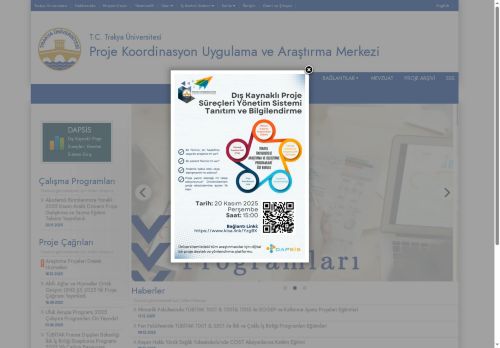 Proje Koordinasyon Uygulama ve Araştırma Merkezi | T.C. Trakya Üniversitesi