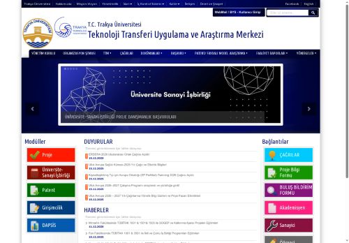 Teknoloji Transferi Uygulama ve Araştırma Merkezi | T.C. Trakya Üniversitesi