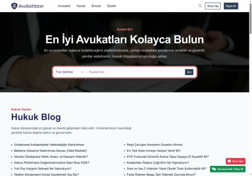 Avukatistan - Online Avukat Arama ve Danışma Platformu