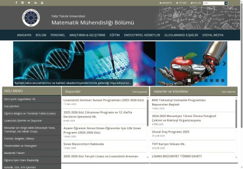 YTÜ Matematik Mühendisliği Bölümü