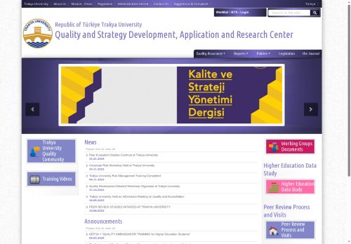 Quality and Strategy Development, Application and Research Center | Republic of Türkiye Trakya University