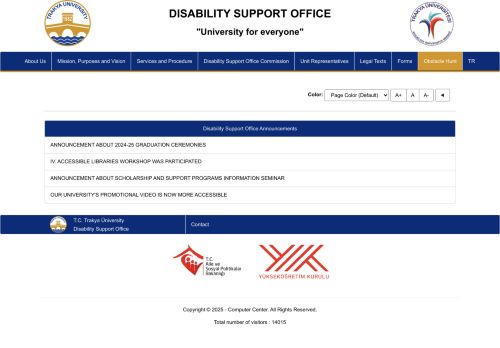 Ana Sayfa - Trakya University Disability Support Office
