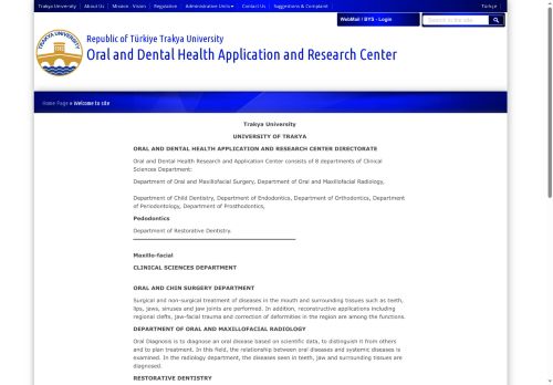 Oral and Dental Health Application and Research Center | Republic of Türkiye Trakya University