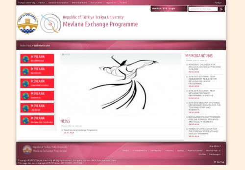 Mevlana Exchange Programme | Republic of Türkiye Trakya University