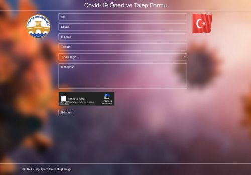 Covid-19 Öneri ve Talep Formu