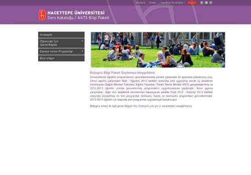 HACETTEPE UNÄ°VERSÄ°TESÄ° BOLOGNA AKTS BÄ°LGÄ° PAKETÄ°/DERS KATALOÃ„?U