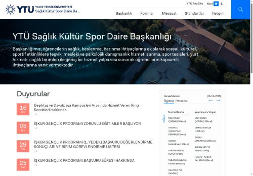 Anasayfa | YTÜ Sağlık Kültür Spor Daire Başkanlığı