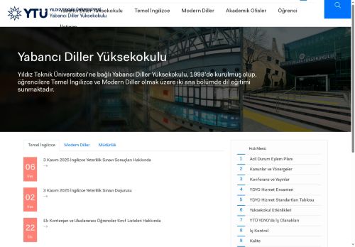 Anasayfa | YTÜ Yabancı Diller Yüksekokulu