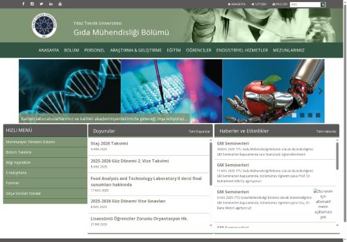 YTU Department of Food Engineering