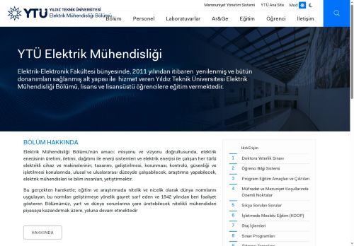 ANASAYFA | YTÜ Elektrik Mühendisliği Bölümü