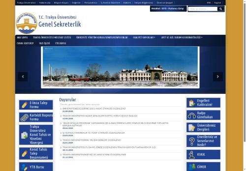 Genel Sekreterlik | T.C. Trakya Üniversitesi