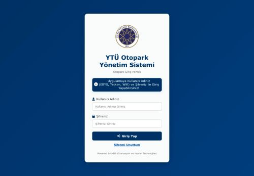 YTÜ Otopark Yönetim Sistemi