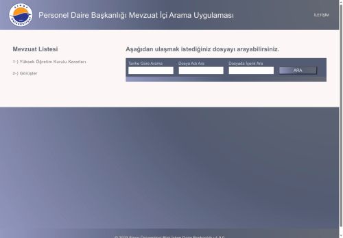 Sinop Üniversitesi Mevzuat Arama Uygulaması