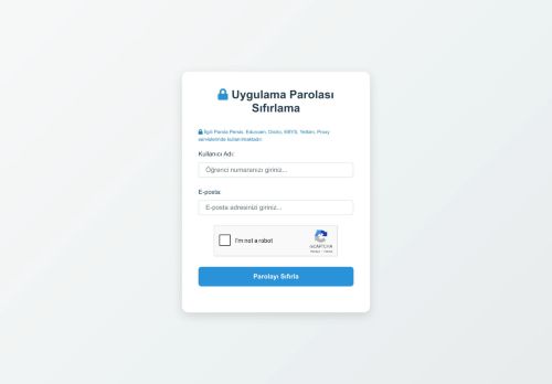 Parola Sıfırlama