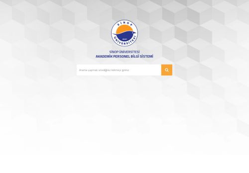 SİNOP ÜNİVERSİTESİ AKADEMİK PERSONEL BİLGİ SİSTEMİ