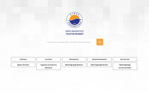 SİNOP ÜNİVERSİTESİ TELEFON REHBERİ