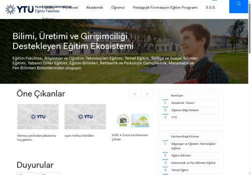 ANASAYFA | YTÜ Eğitim Fakültesi