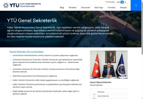 Anasayfa | YTÜ Genel Sekreterlik