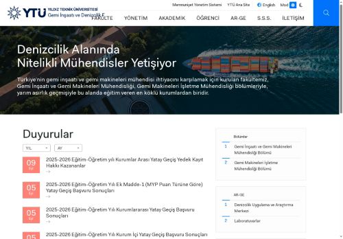 ANASAYFA | YTÜ Gemi İnşaatı ve Denizcilik Fakültesi