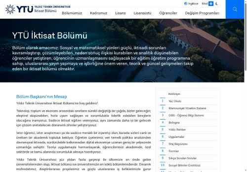 Anasayfa | YTÜ İktisat Bölümü