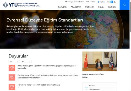 ANASAYFA | YTÜ İktisadi ve İdari Bilimler Fakültesi