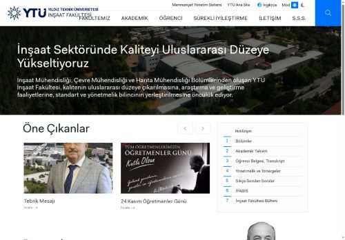 ANASAYFA | YTÜ İnşaat Fakültesi