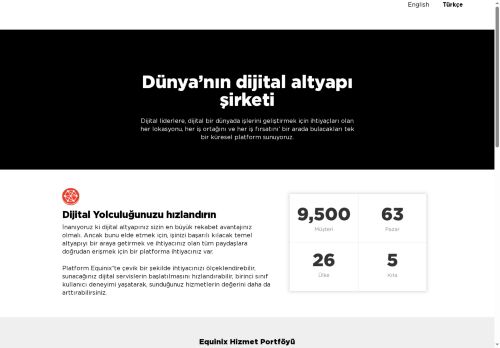 Dünya’nın dijital altyapı şirketi - equinixdatacenters.com.tr