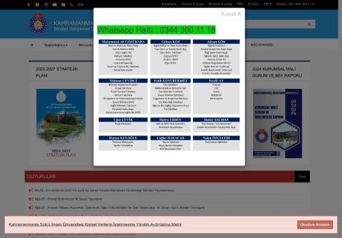 KSÜ - Strateji Geliştirme Daire Başkanlığı