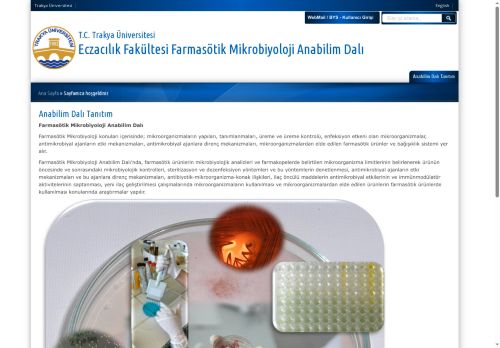 Eczacılık Fakültesi Farmasötik Mikrobiyoloji Anabilim Dalı | T.C. Trakya Üniversitesi