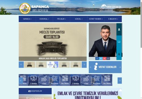 Sapanca Belediyesi Kurumsal Web Sitesi - Anasayfa