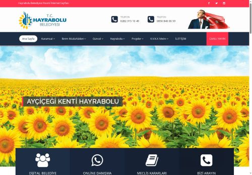 Hayrabolu Belediyesi  - Tekirdağ Hayrabolu Belediyesi Resmi Web Sitesi