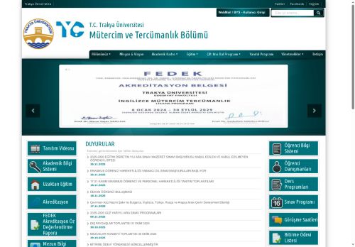 Mütercim ve Tercümanlık Bölümü | T.C. Trakya Üniversitesi