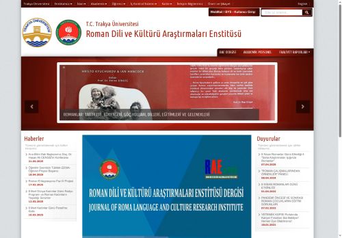 Roman Dili ve Kültürü Araştırmaları Enstitüsü | T.C. Trakya Üniversitesi