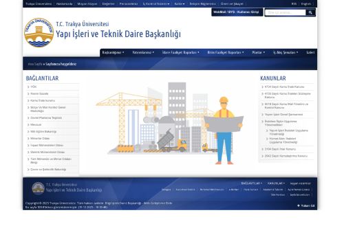 Yapı İşleri ve Teknik Daire Başkanlığı | T.C. Trakya Üniversitesi