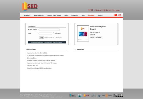 SED - Sanat Eğitimi Dergisi