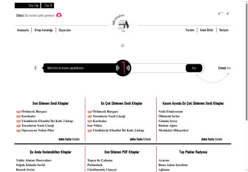 KonuÅŸan Kitaplik | Milli Kütüphane | Sesli Kitaplar